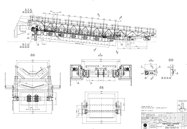 RECONSTRUCTION OF LEADING PARTS OF CONVEYORS PD 710, 711, 714, 755